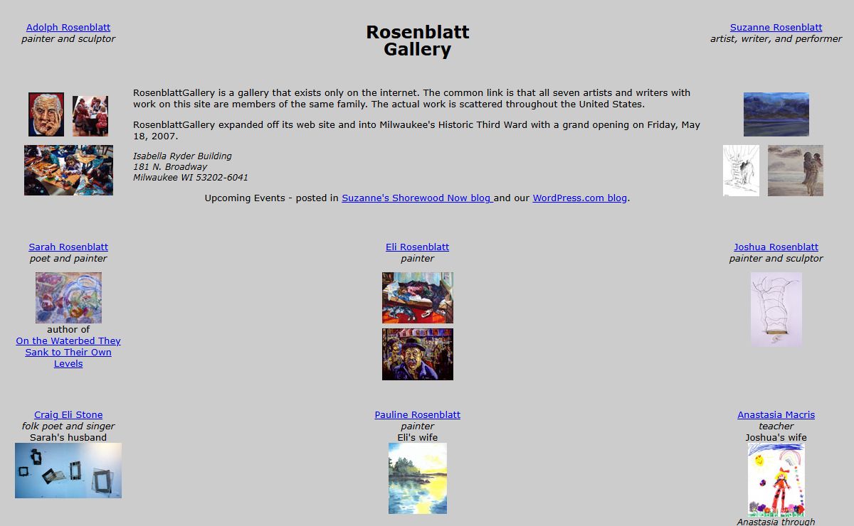 Rosenblatt Gallery - A Family of Artists in Milwaukee WI