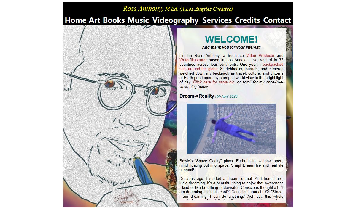 Ross Anthony, Videographer * Writer * Illustrator