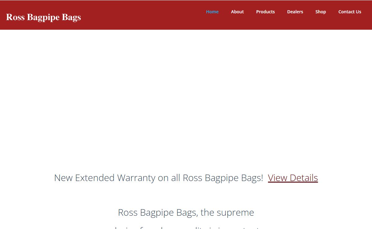 Ross Bagpipe Bags | Ross Bagpipe Bags, the supreme choice for when quality is important.