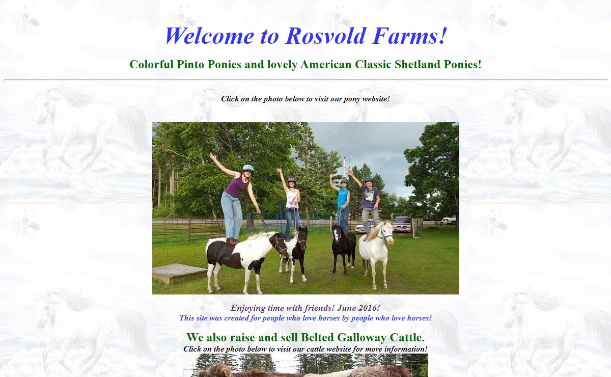 Rosvold Farms Cover Page