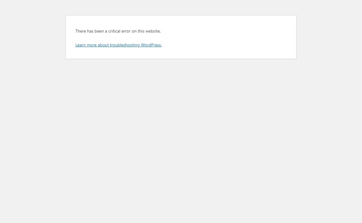 WordPress › Error