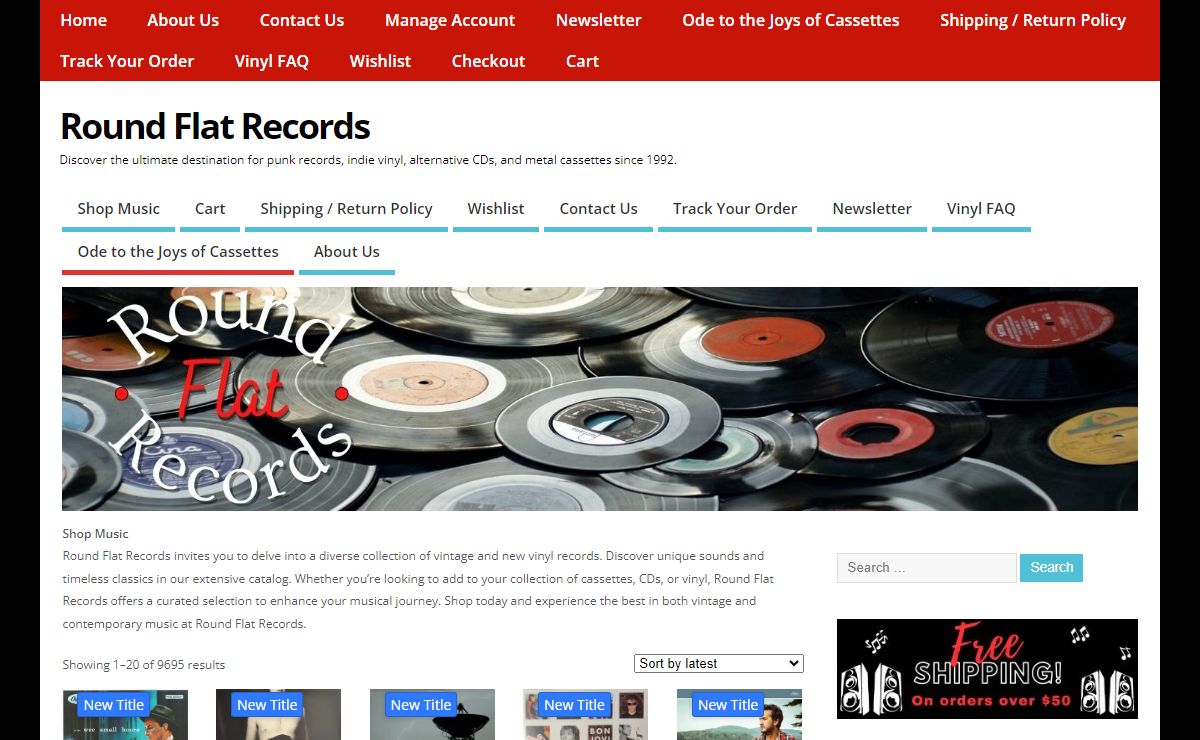 Shop Music - Round Flat Records