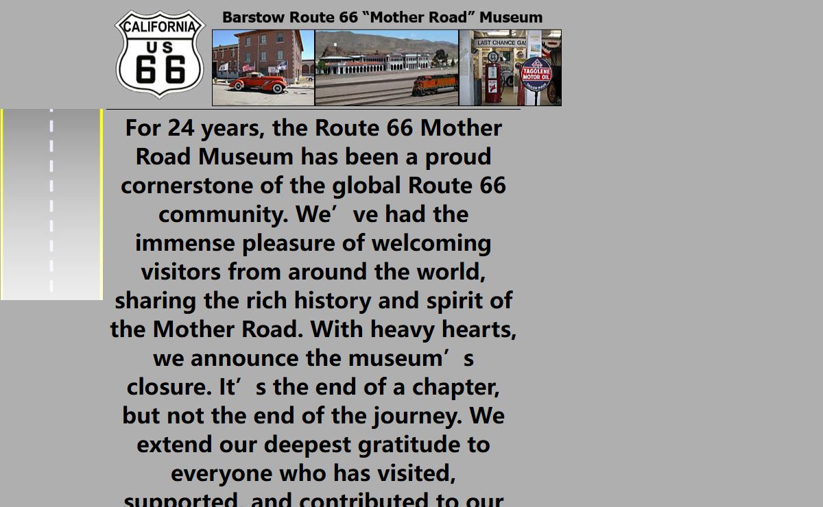 Barstow Route 66 Mother Road Museum