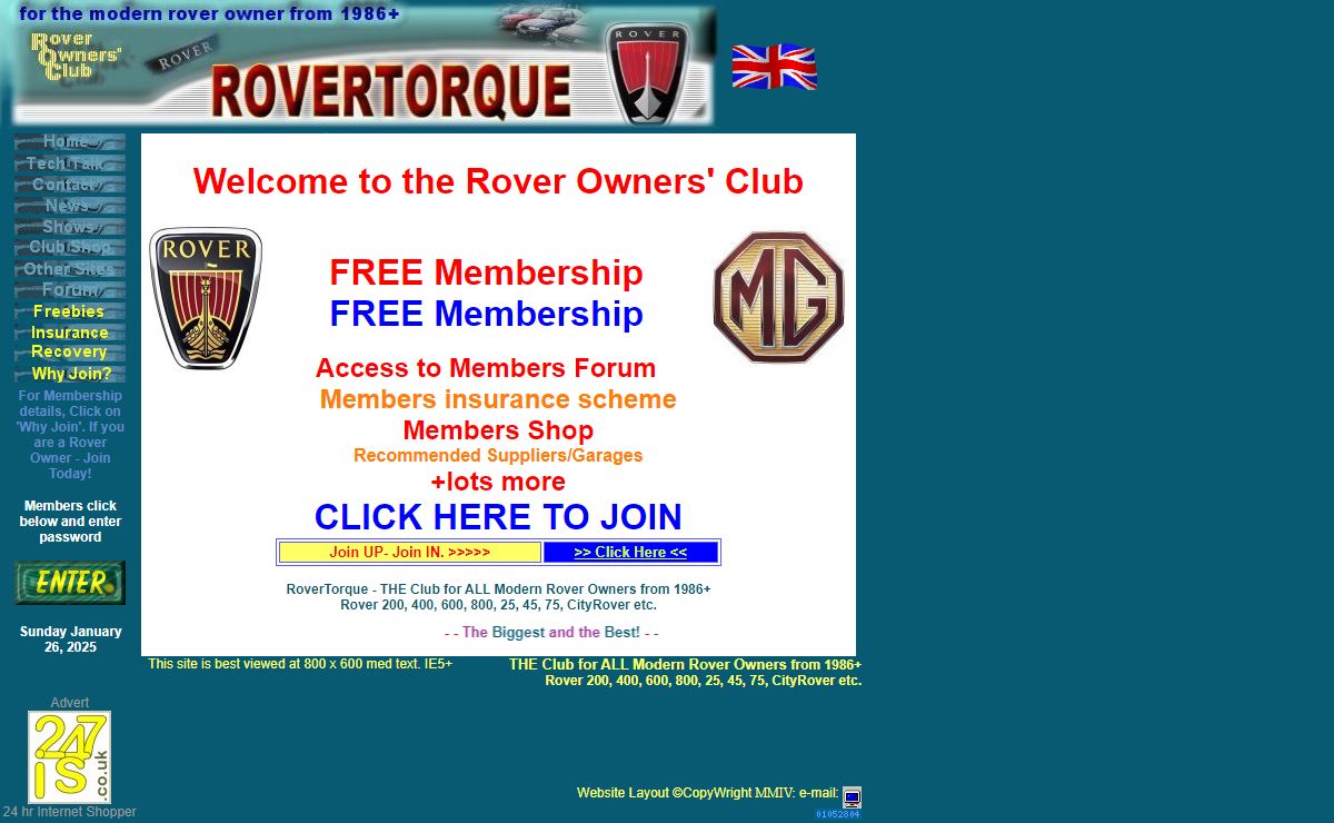 Rover Torque - for all Modern Rover Owners'