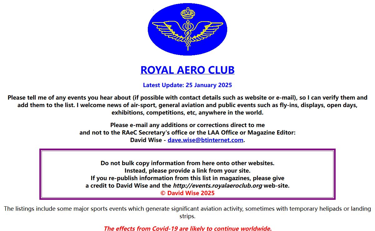 Events Listing