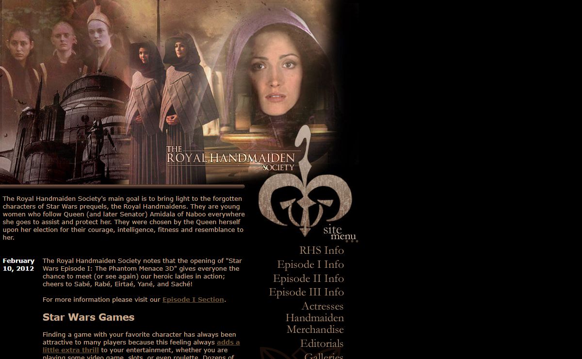 The Royal Handmaiden Society | Star Wars Themed Games