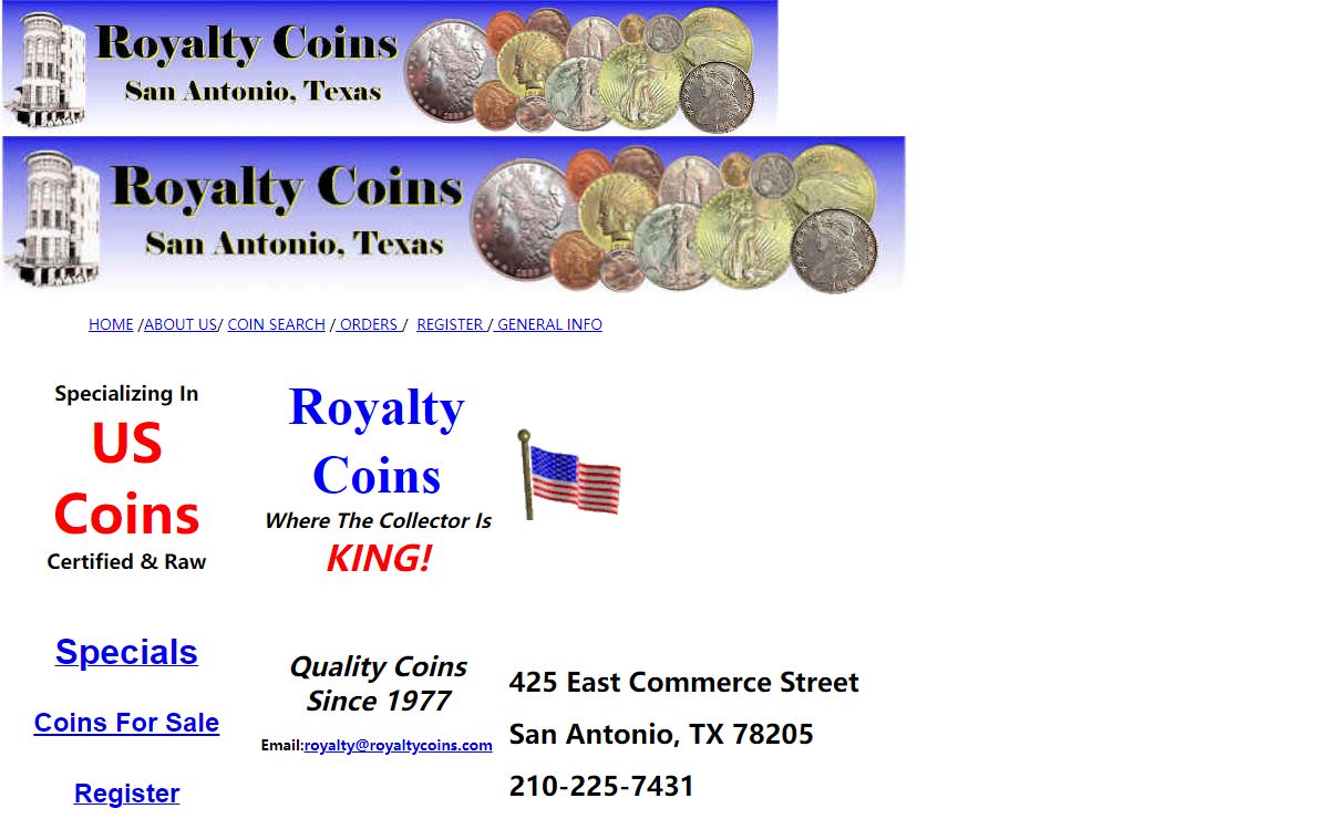 Royalty Coins US Collectible Coins, Gold Silver Copper, Certified & Raw