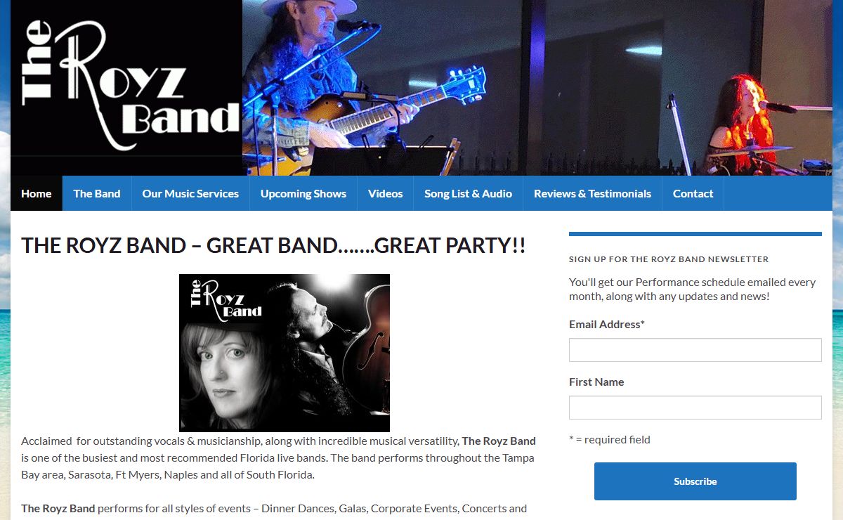 Florida Live Band. The Royz Band - Great Band.....Great Party!