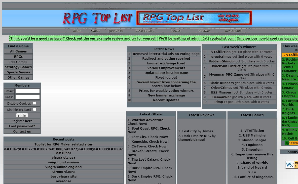 RPG Top List - Only the best online games!