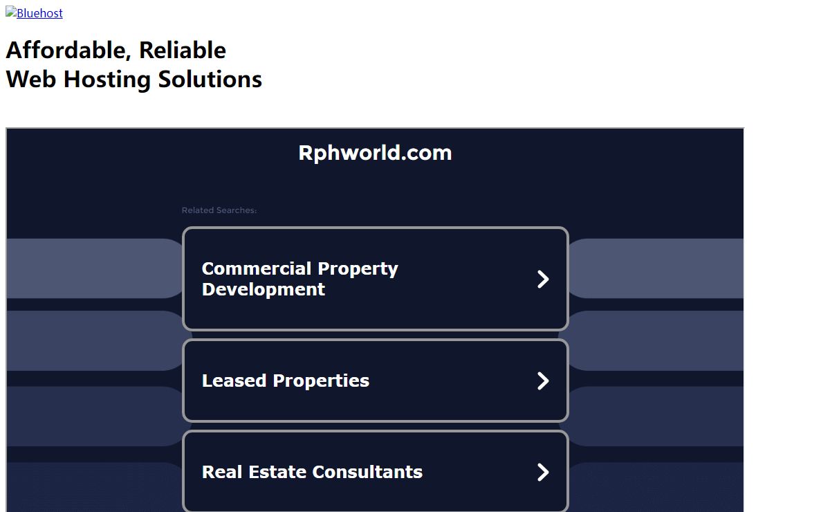 Welcome rphworld.com - BlueHost.com
