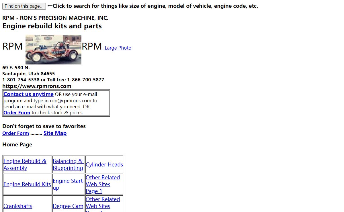 Automotive and Truck Master engine rebuild kit - engine overhaul kits - parts - RPM