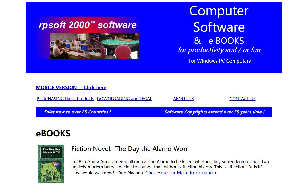 rpsoft 2000 software - productivity, music and blackjack