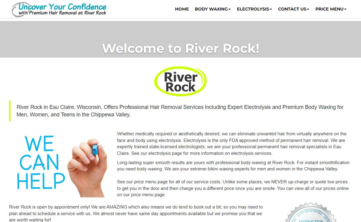River Rock Institute Your Home for Premium Body Waxing and Expert Electrolysis in Eau Claire, WI
