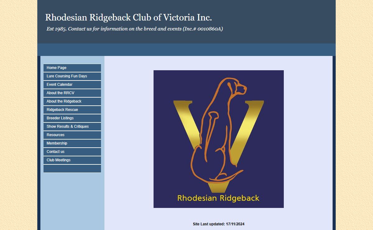 Rhodesian Ridgeback Club of Victoria Inc.