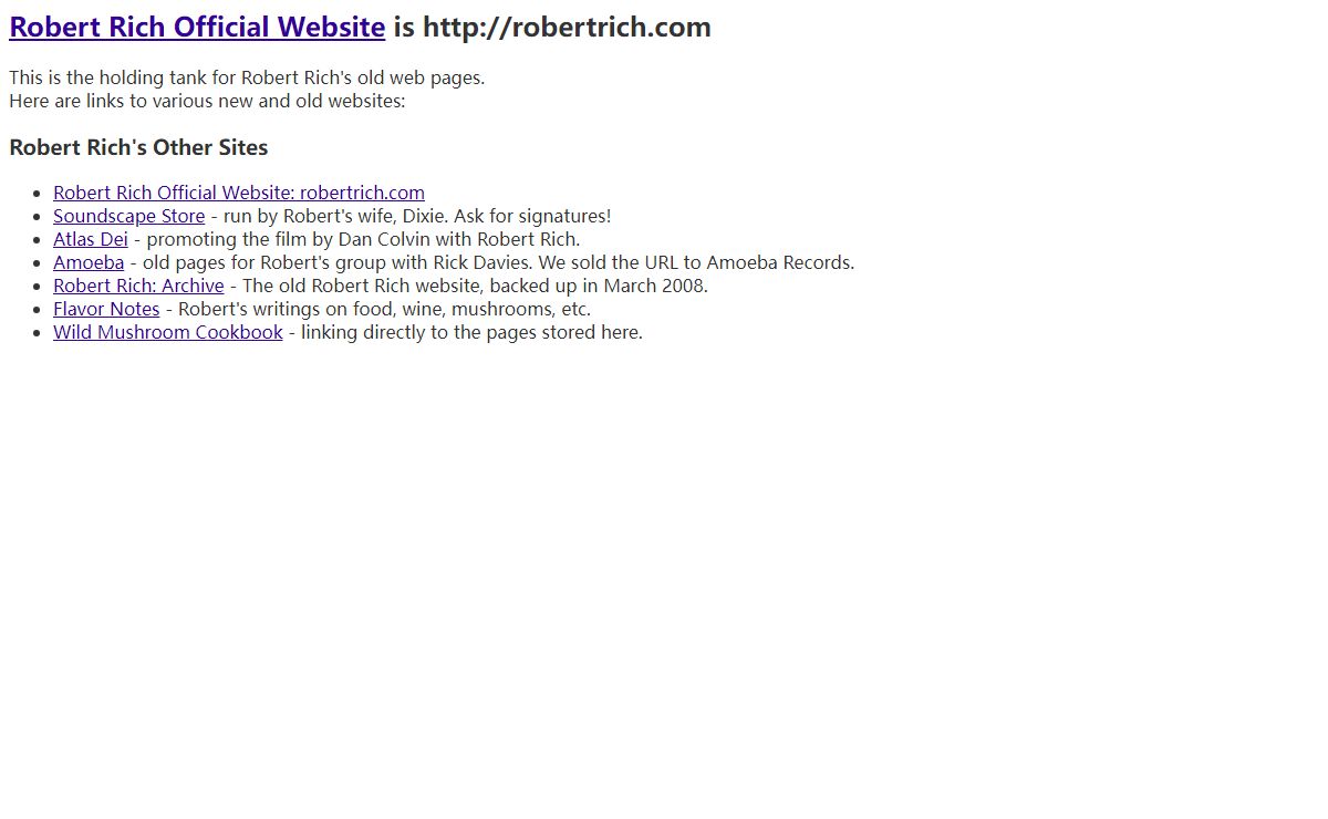rrich.com Robert Rich Links