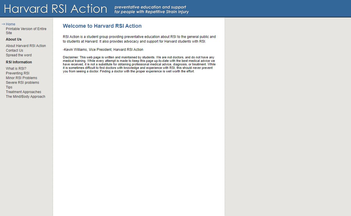 Harvard RSI Action