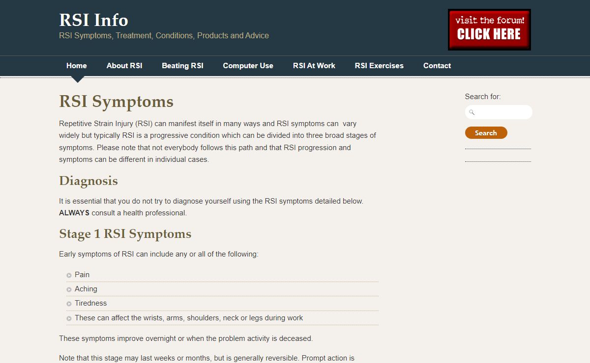 RSI Symptoms - RSI Info