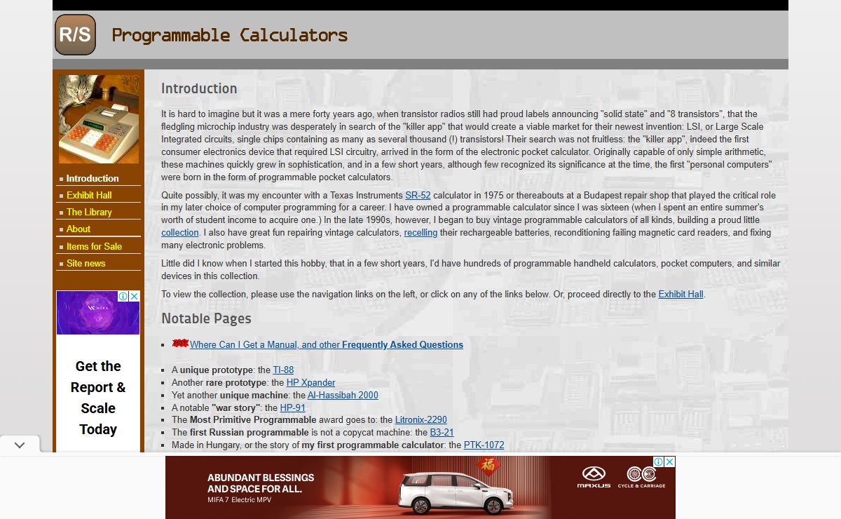 Programmable Calculators - Introduction