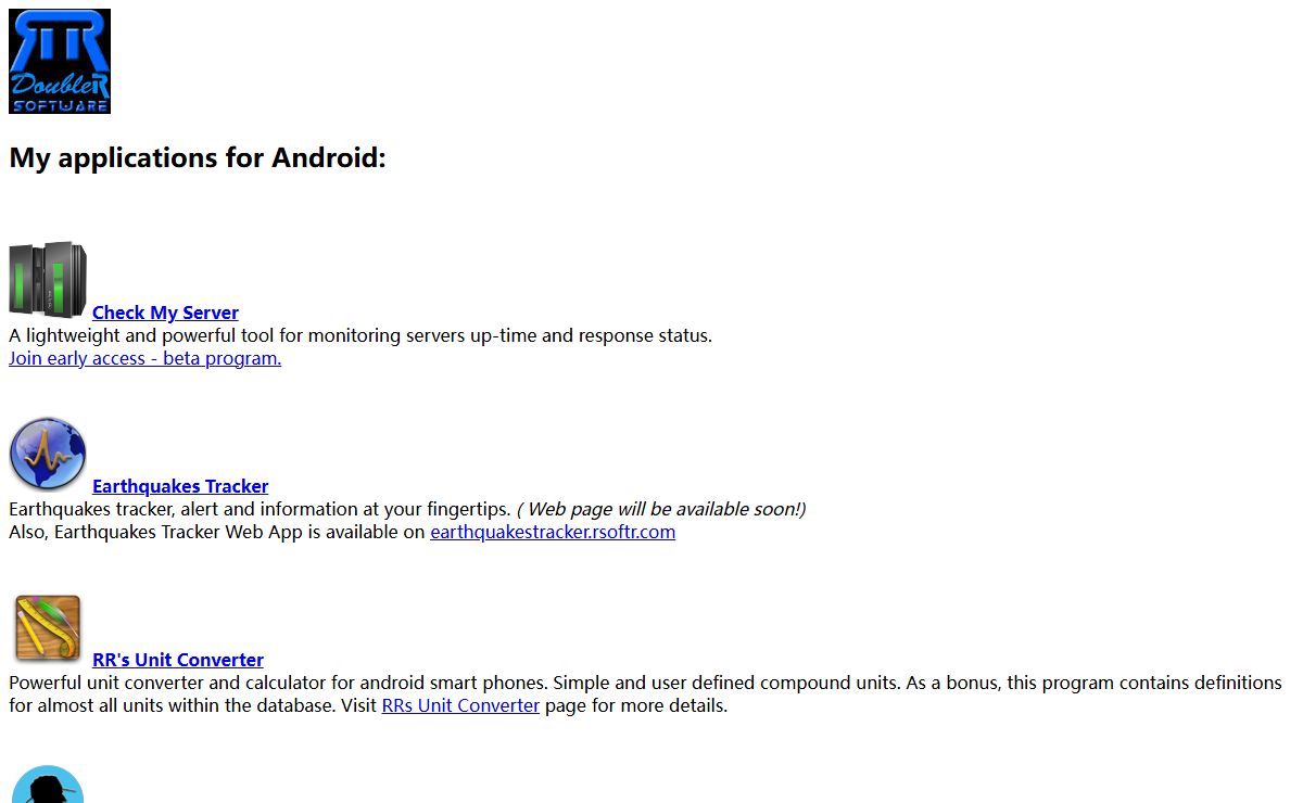 Android applications by DoubleR Software