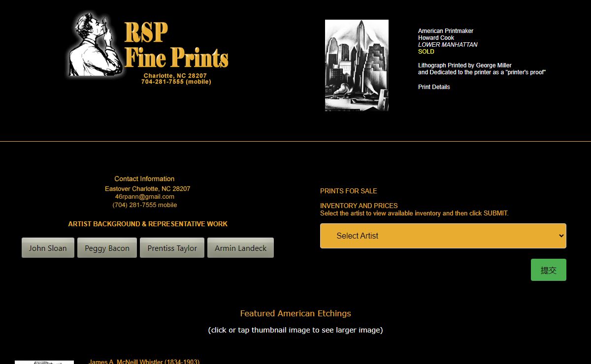 American Fine Prints Etchings and Lithographs | Howard Cook Lithograph Lower Manhattan | John Sloan Anshutz on Anatomy