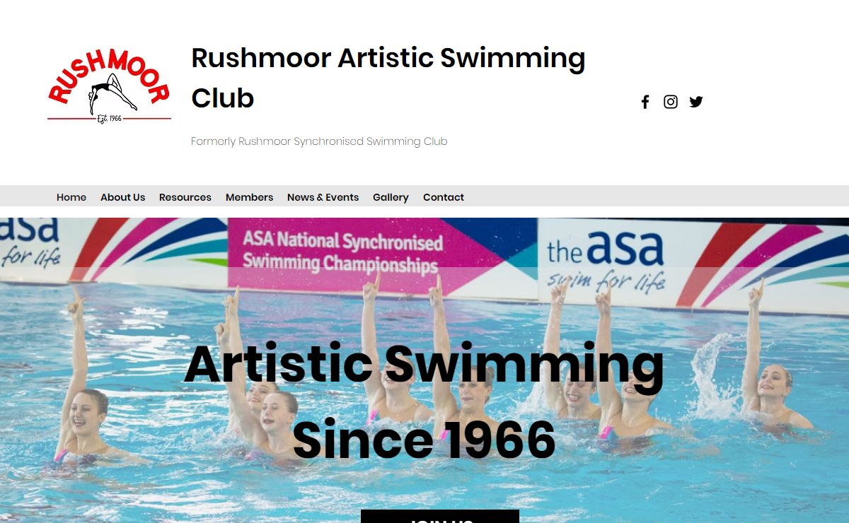 Home I Rushmoor Artistic Swimming Club