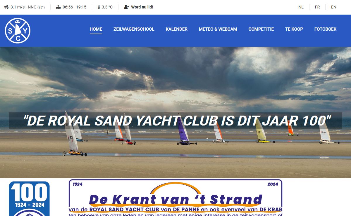 Royal Sand Yacht Club vzw - Zeilwagenrijden in De Panne