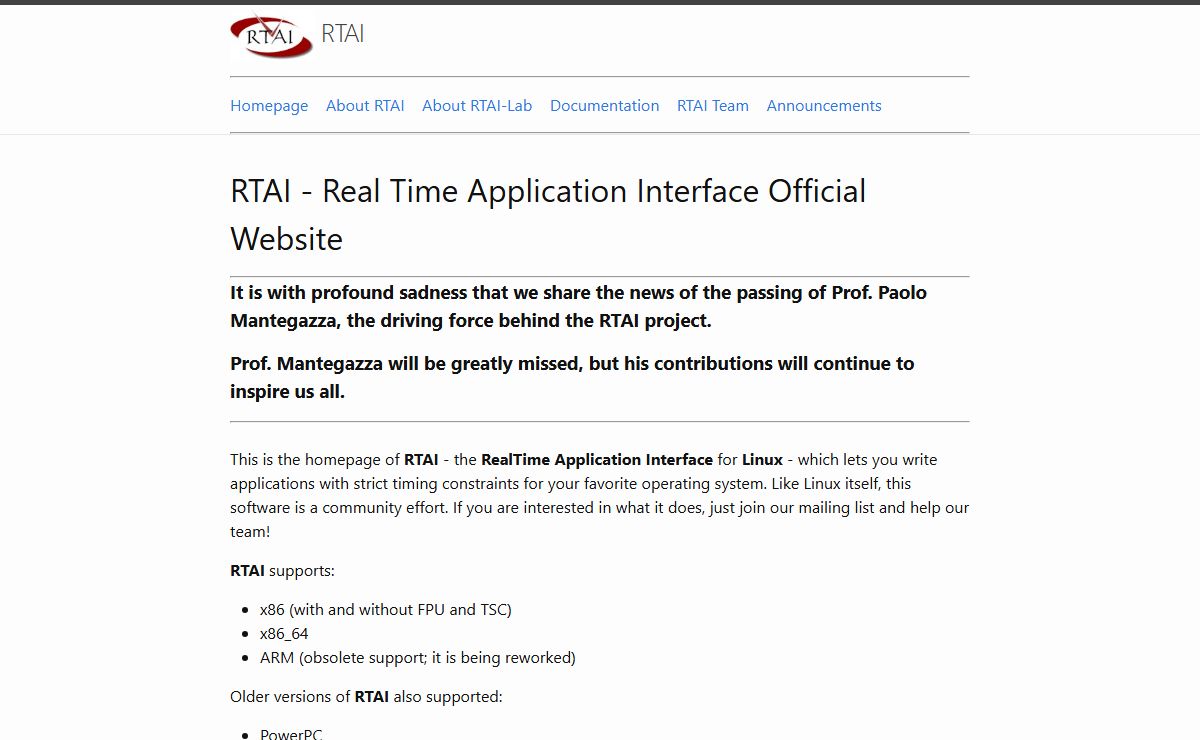 RTAI | RTAI home page