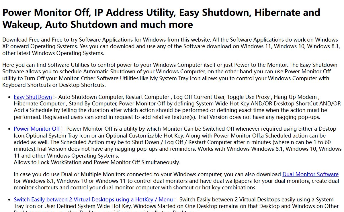 Power Monitor Off,ShutDown,Hibernate,Auto Shutdown,IP Address Utility