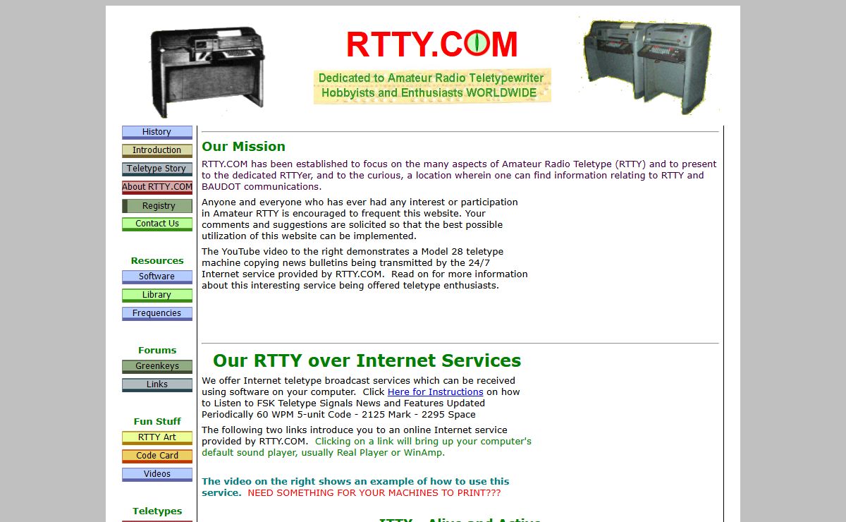 Amateur Radio Teletype (RTTY)