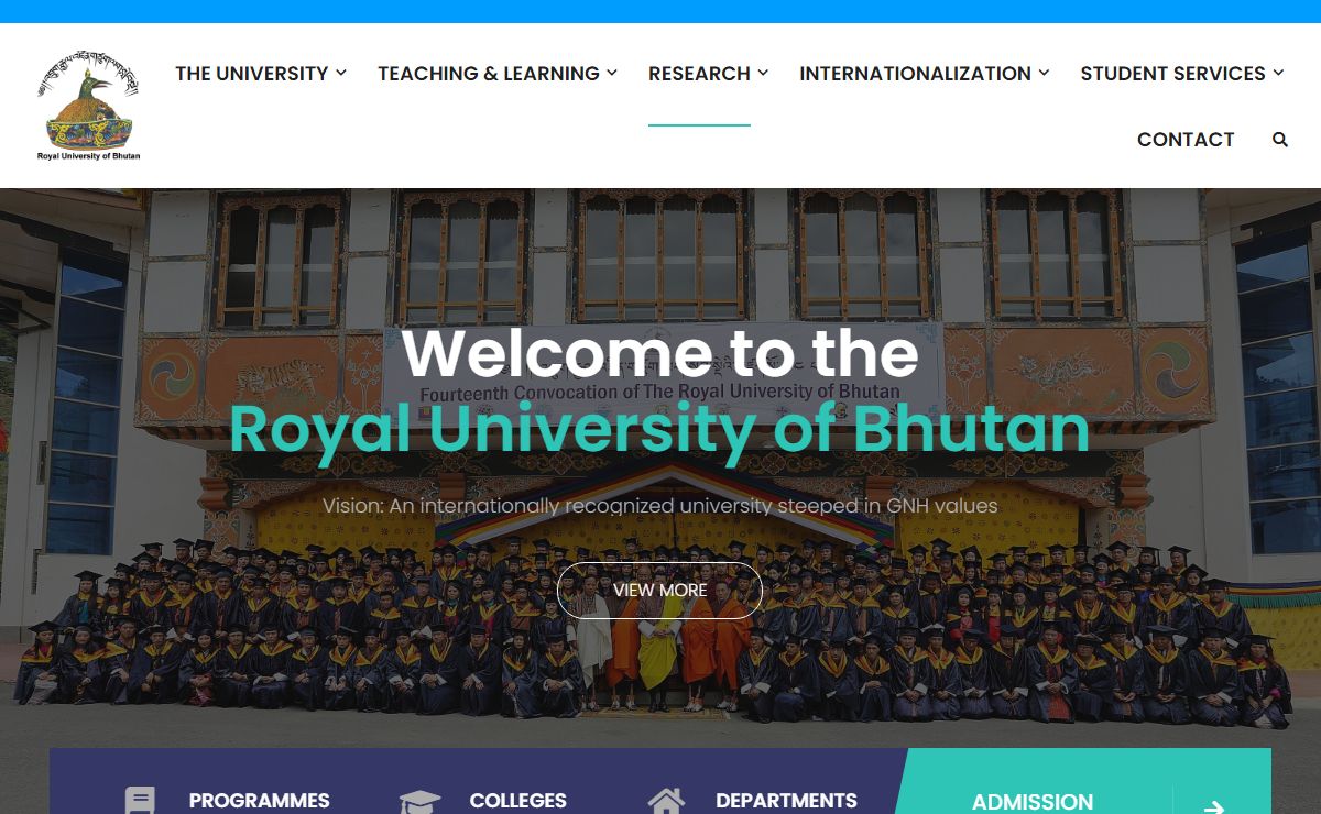 Royal University of Bhutan – An internationally recognized university steeped in GNH valuesAn internationally recognized university steeped in GNH values