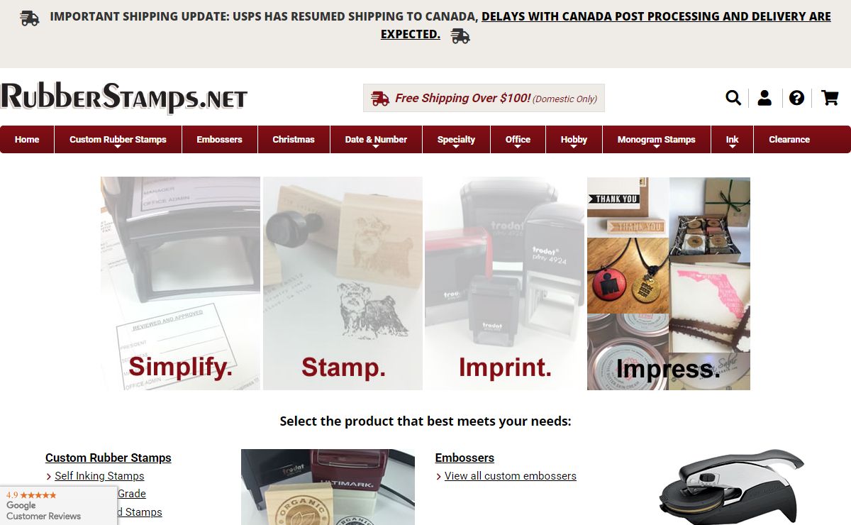 Custom Rubber Stamps | Personalize Custom Stamps Online from $4.95