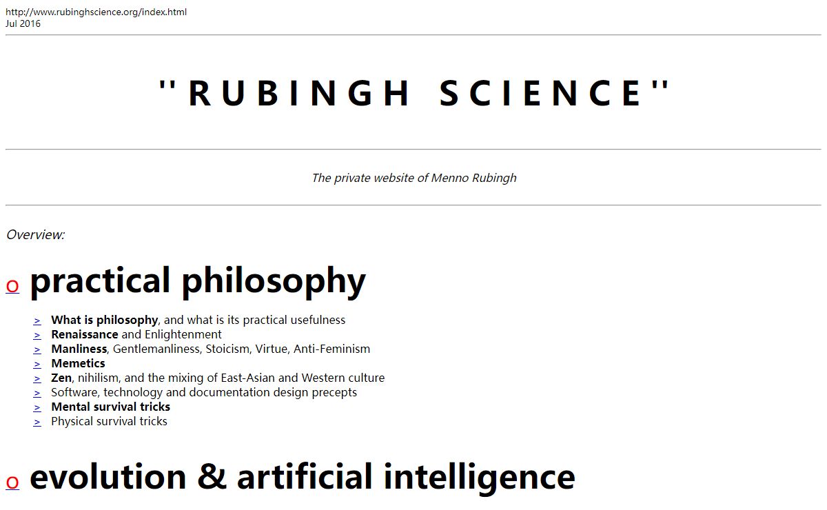 RUBINGHSCIENCE.ORG - The private website of Menno Rubingh