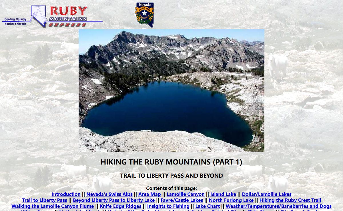 HIKING THE RUBY MOUNTAINS