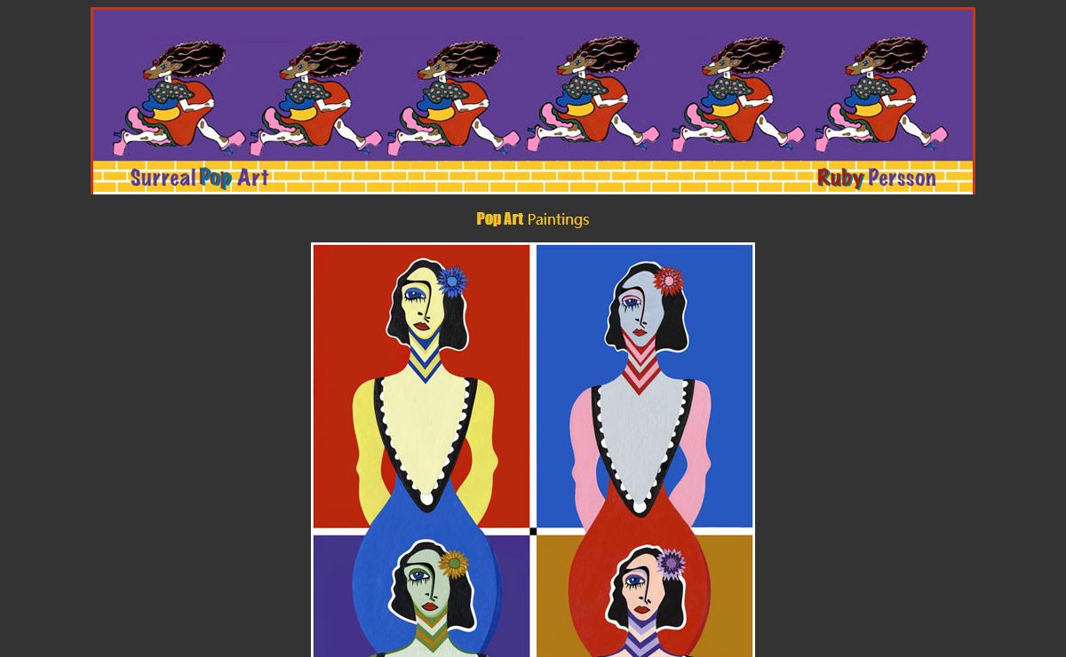 Pop Art, Pop Art Paintings, Surreal Pop Art by Ruby Persson