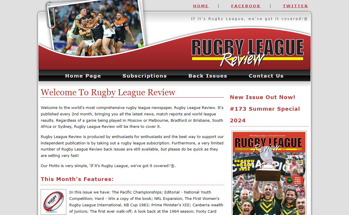 Rugby League Review - If it's Rugby League, we've got it covered!