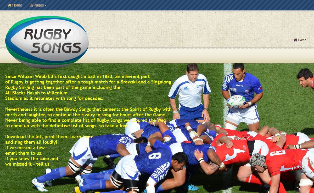 Welcome to RugbySongs.net
