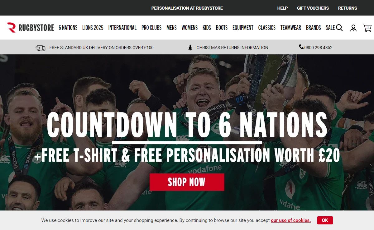 Rugbystore - Rugby Shirts, boots, Protective Wear & Equipment