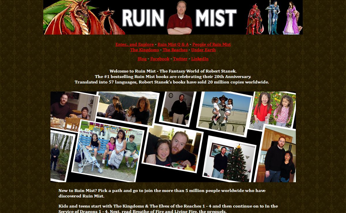 Robert Stanek on Ruin Mist: The Official Web Site Ruin Mist and Robert Stanek