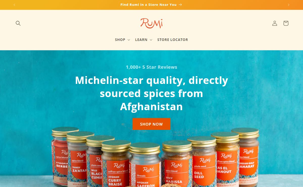 Rumi Spice: Directly sourced spices from Afghanistan