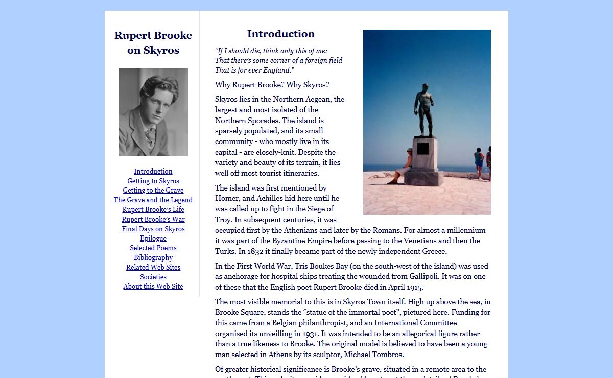 Rupert Brooke on Skyros