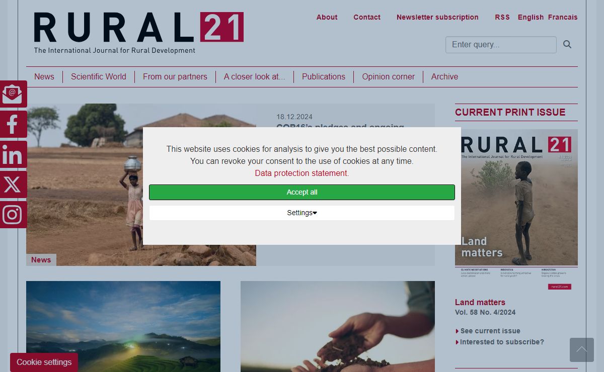 International Journal for Rural Development