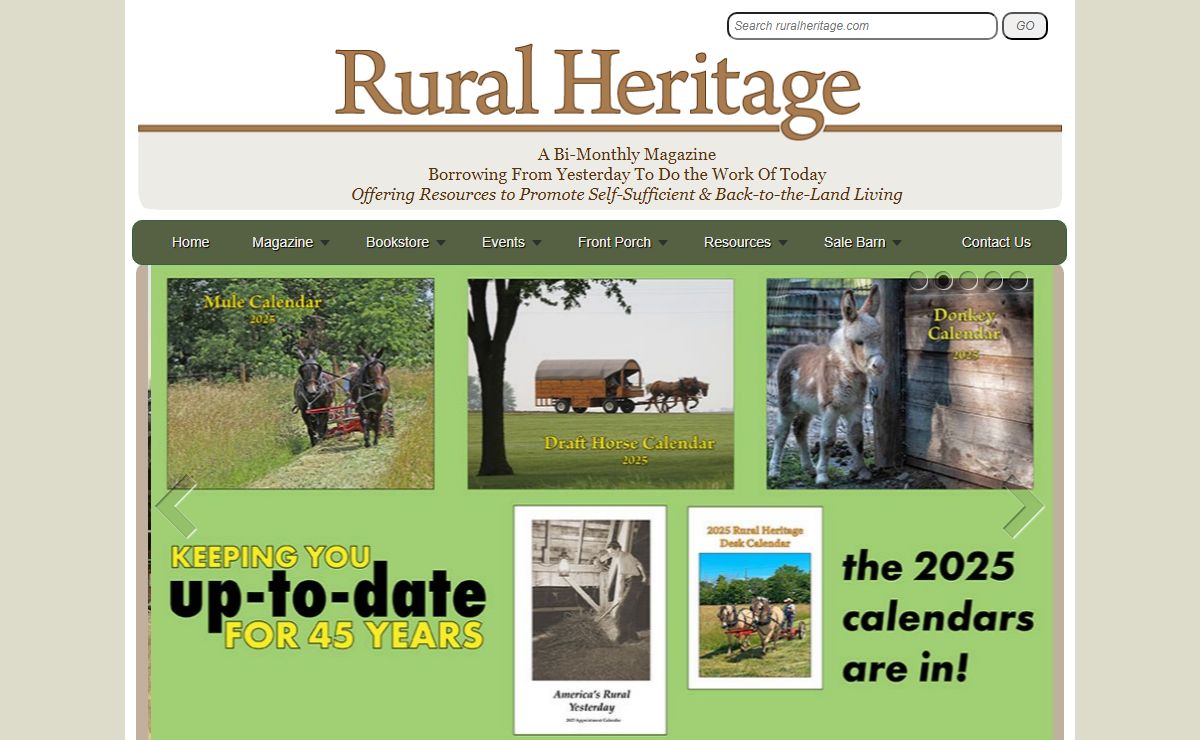 Rural Heritage Home - Draft horse, mule, oxen power, back to the land and sustainable living