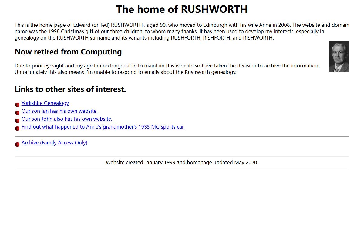The home of RUSHWORTH