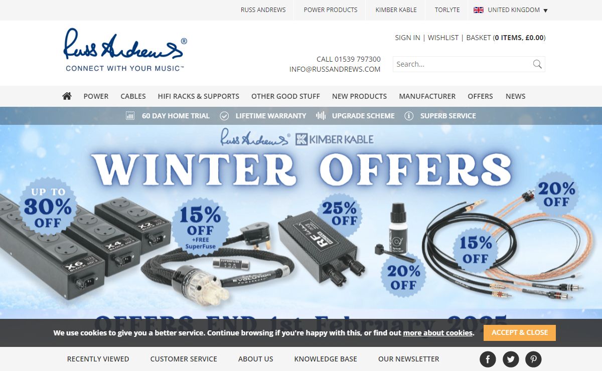 Russ Andrews - Hi-Fi mains and cable specialist