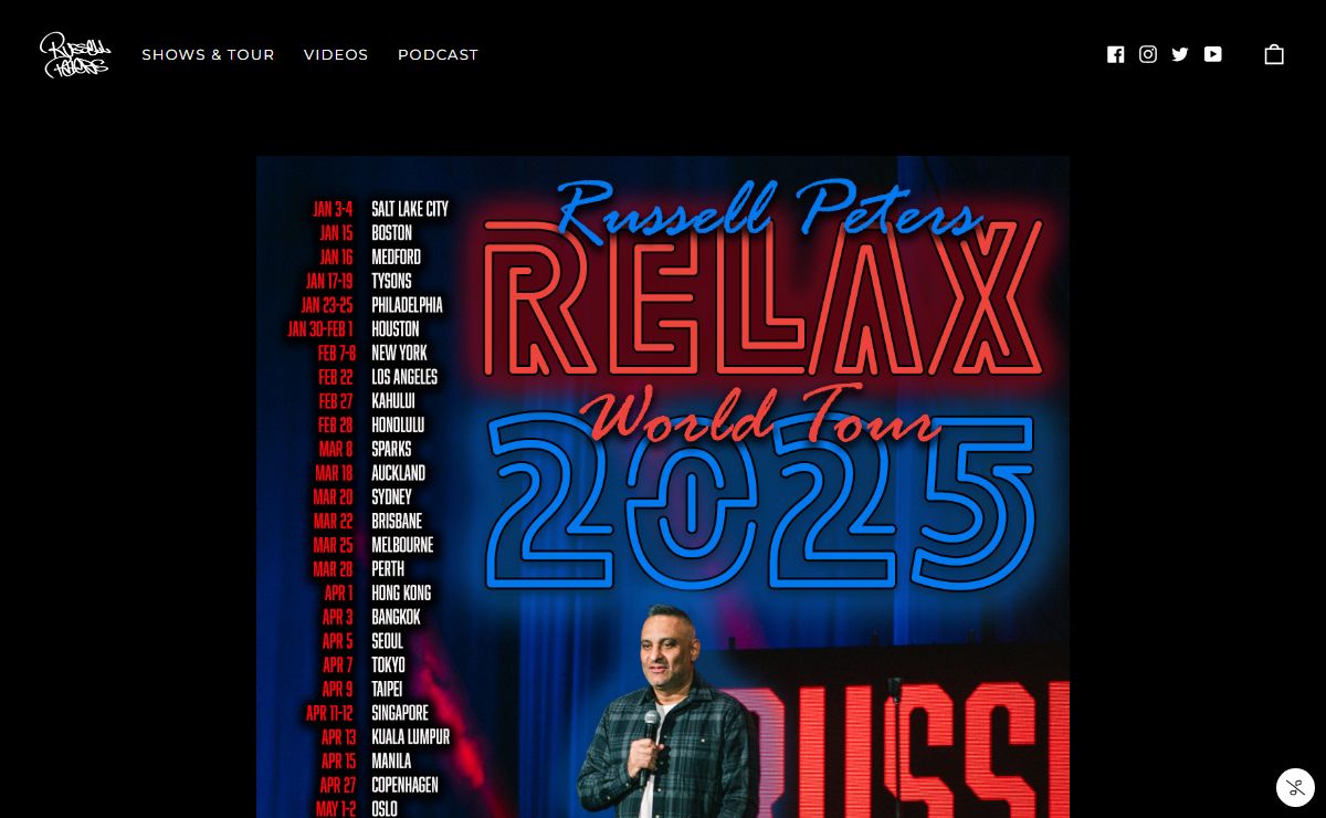 The Official Website of Comedian Russell Peters – Russell Peters Official