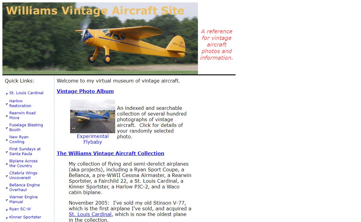 Williams Vintage Aircraft Site