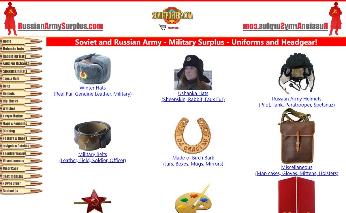 Ushanka Russian Trapper Bomber Aviator winter hats