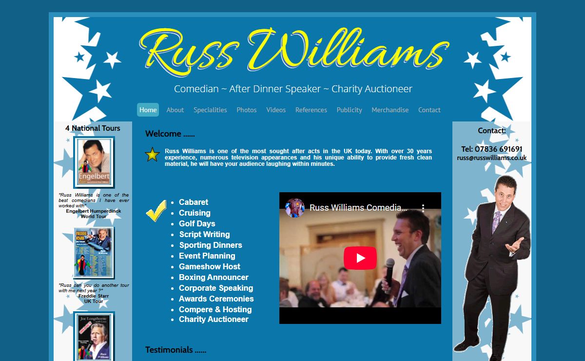 Russ Williams - Comedian - After Dinner Speaker - Charity Auctioneer