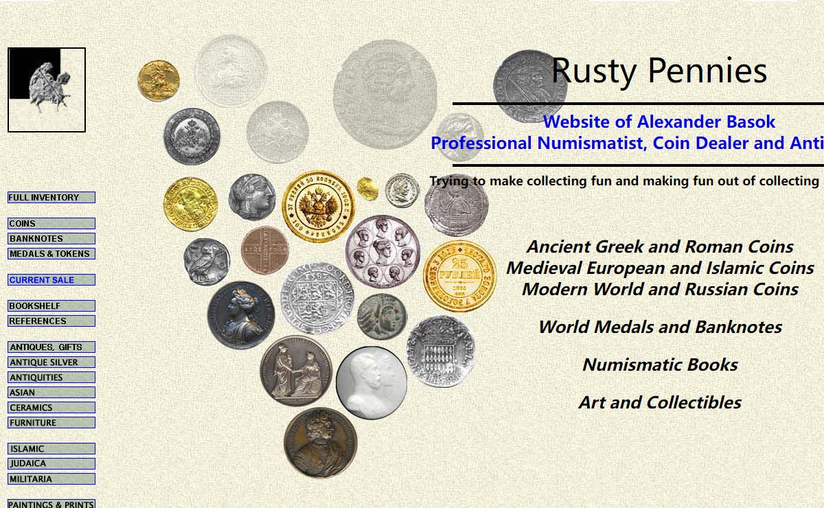 Russian, Ancient, Medieval, Byzantine, Islamic and World Coins- Alexander Basok, Coin Dealer