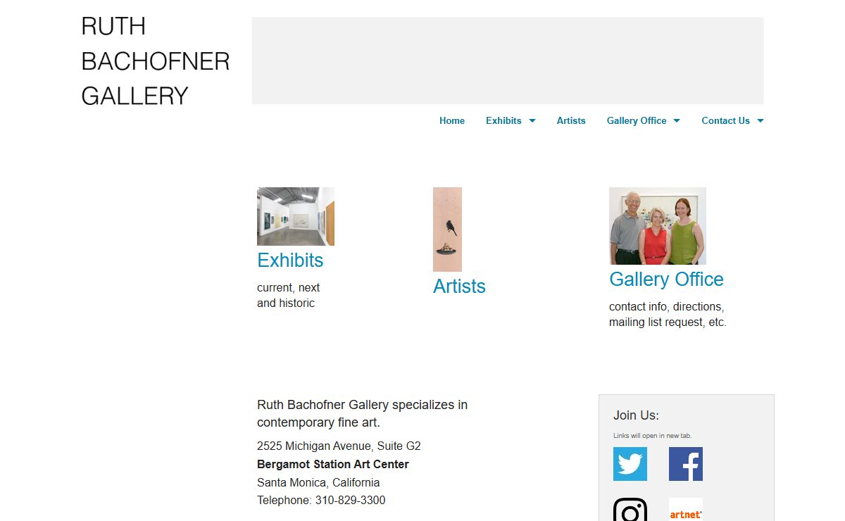 Ruth Bachofner Gallery | Contemporary Art Gallery at Bergamot Station Art Center; Santa Monica, CA